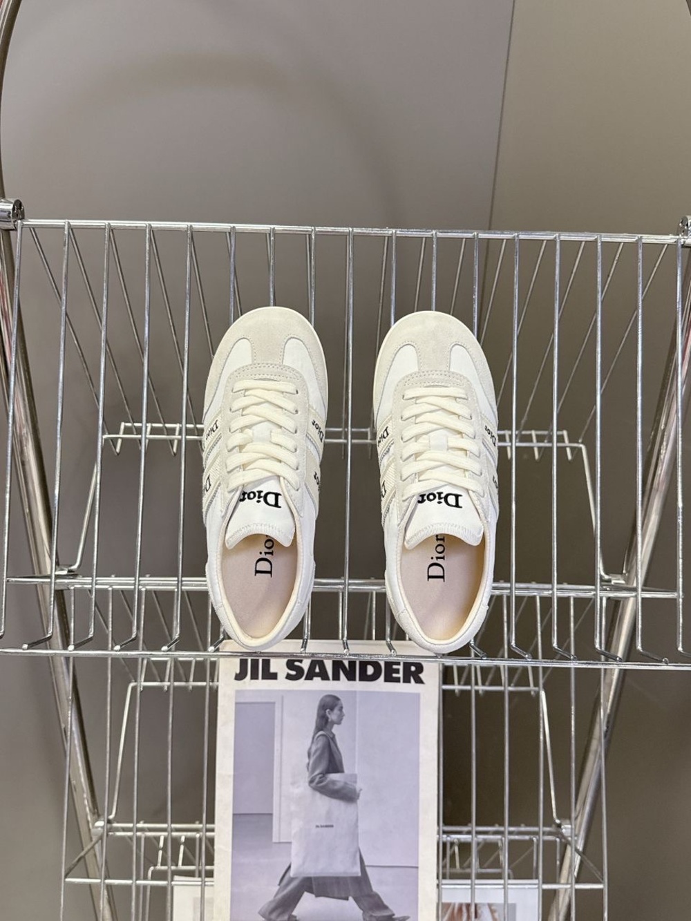 White Logo Low-Top Sneakers